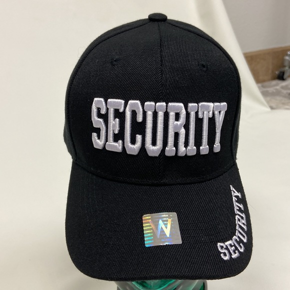 Security Guard Baseball Hat Adjustable embroidered black costume VIP president - Picture 5 of 7